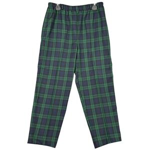 Orvis Tartan Plaid Grunge Pants Size 12 Elastic Waist Casual Career Y2K Academia